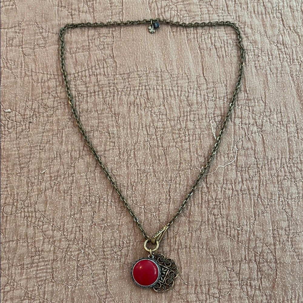 Lucky Brand Red Pendant Necklace